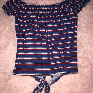 S off the shoulder crop top